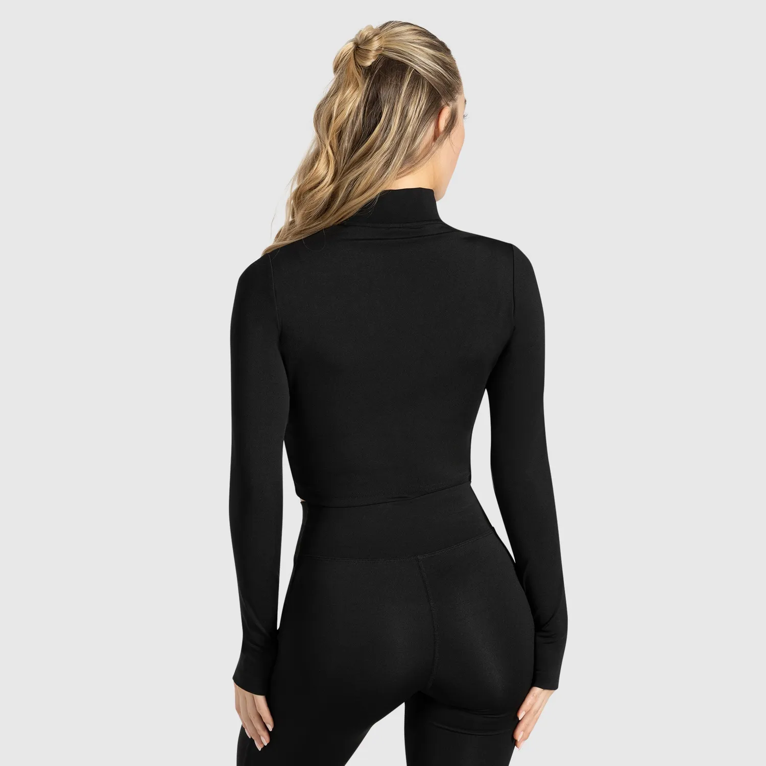 Smilodox Lunara Nilai Crop Jacke Schwarz cropped