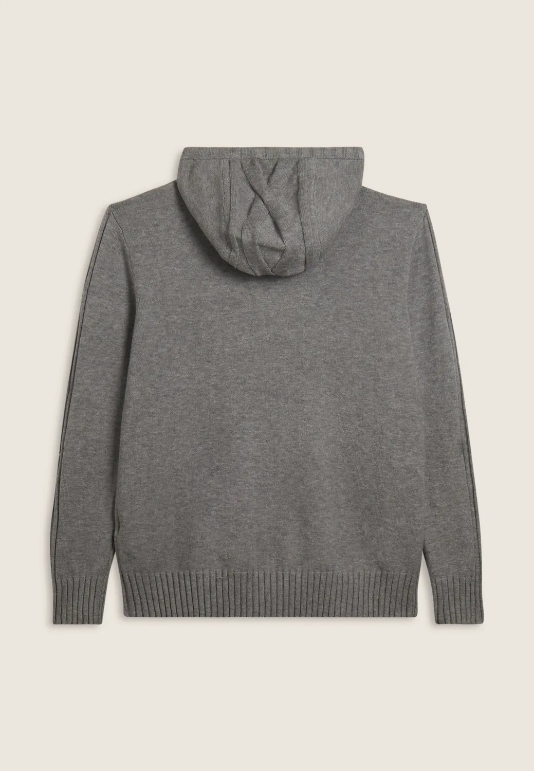 Freddy Strick-Hoodie Zopfmuster Melange Gray