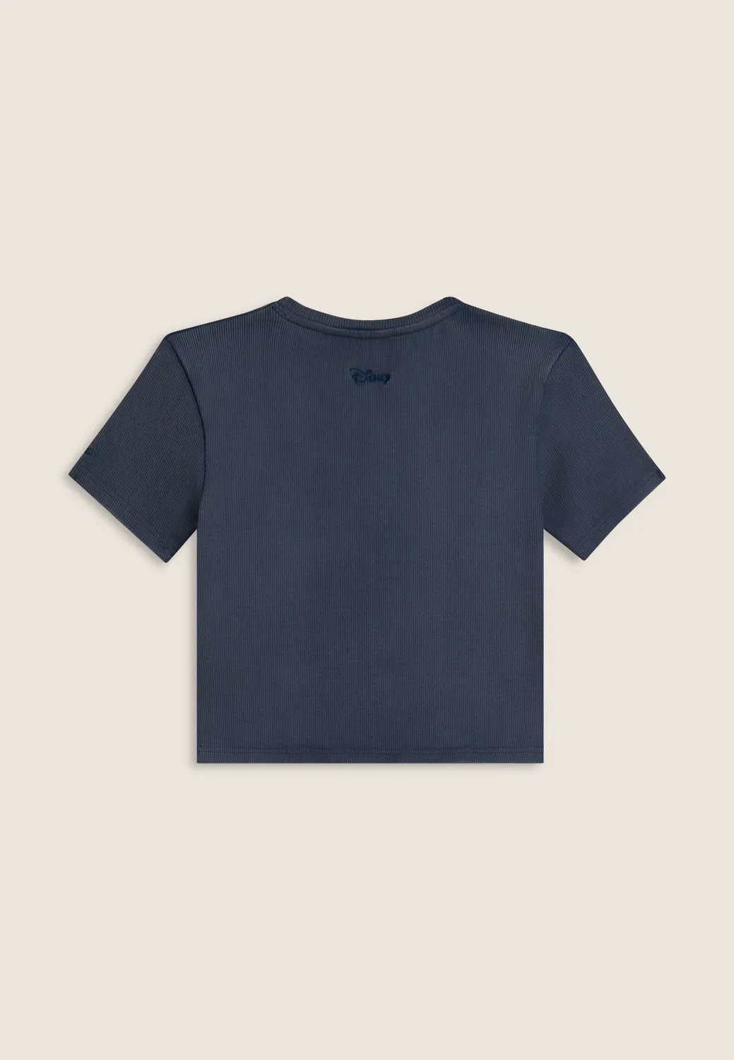 Freddy Disney T-Shirt Damen Cropped Ripp Schwarz