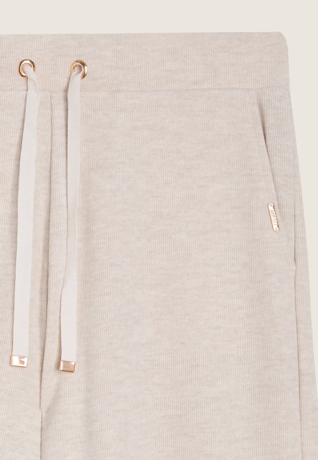 Freddy Hose Wide Leg Damen Grey Melange Tricot-Optik