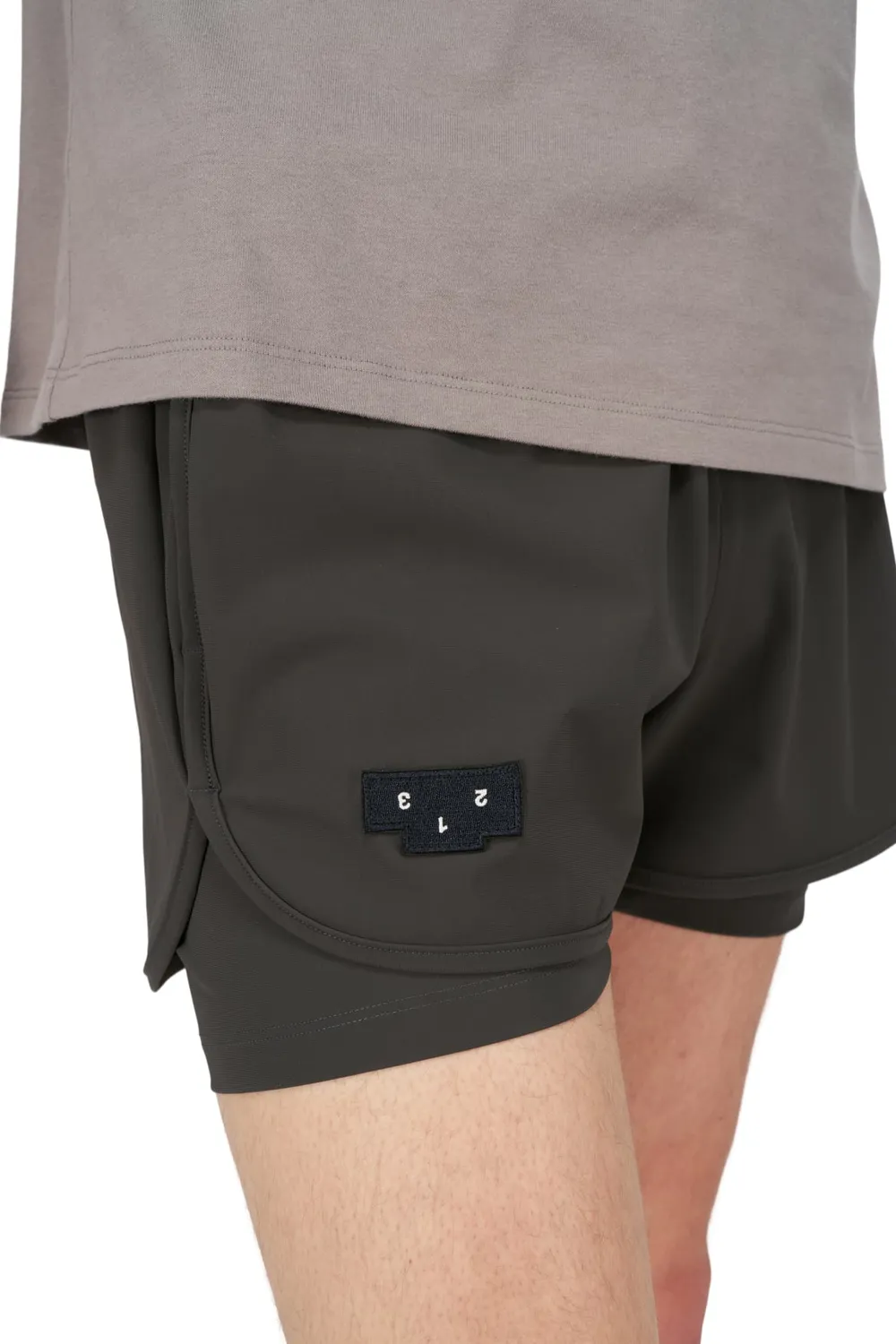 UNNA Flow Shorts 3" Laufshorts Dark Grey Herren