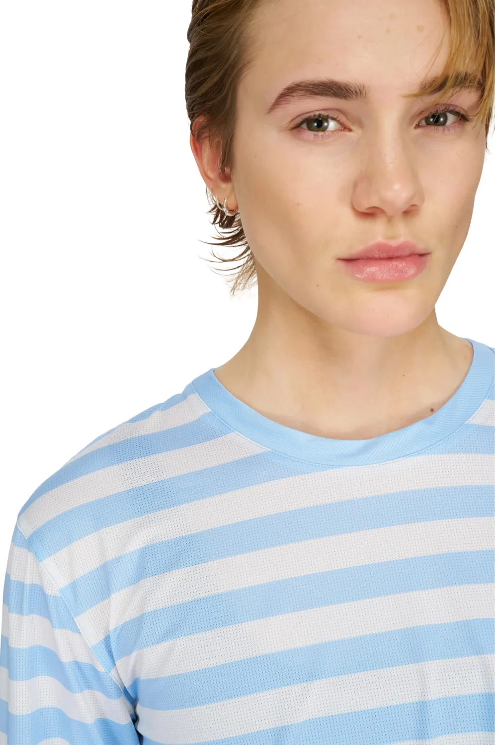 UNNA Striped LS W Langarmshirt Baby Blue Streifen