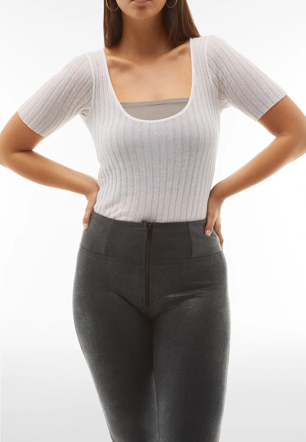 Freddy WR.UP Superskinny Push-up Hose Reptil Schwarz
