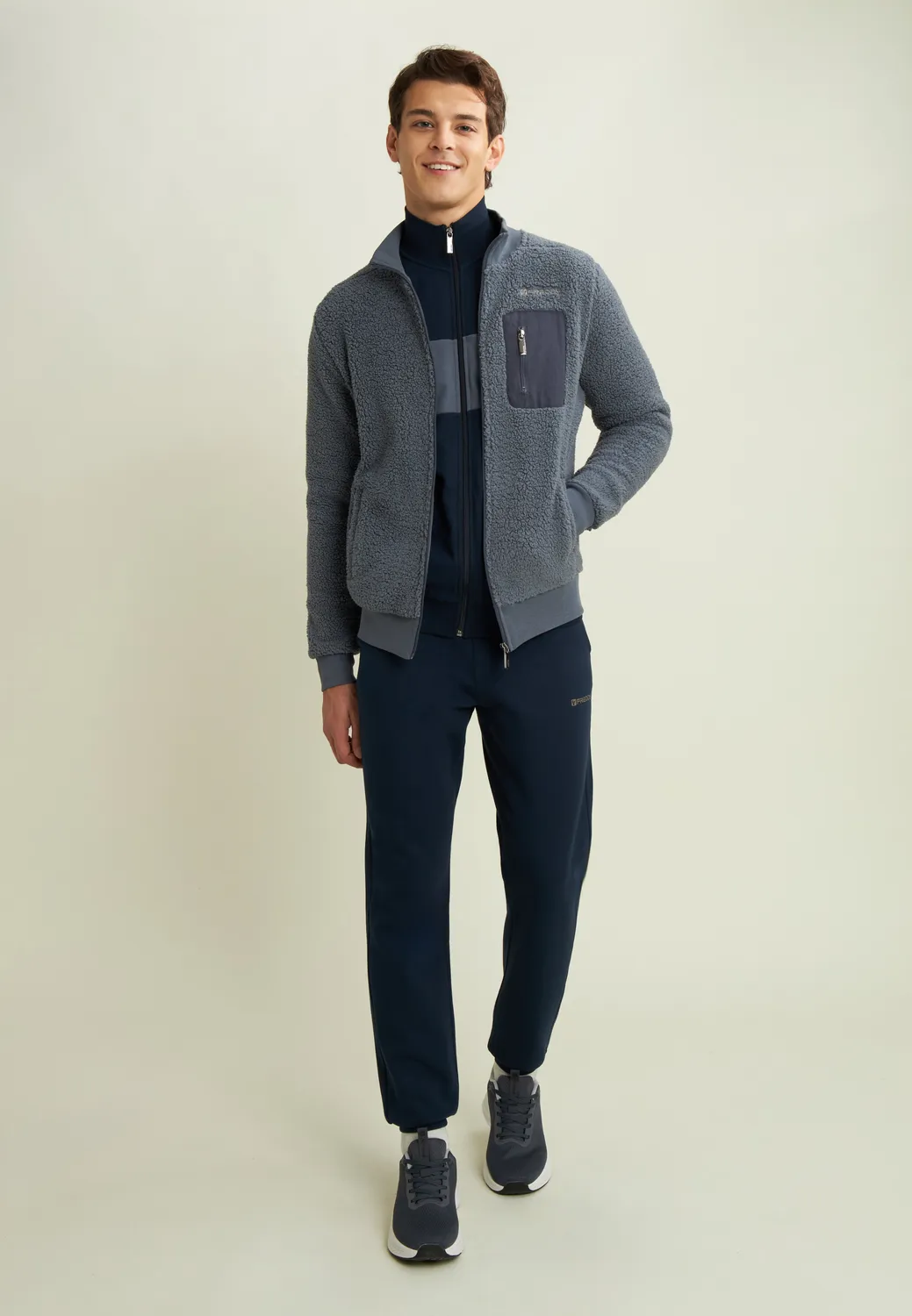 Freddy Full-Zip Hoodie Herren blau Kontrast Regular