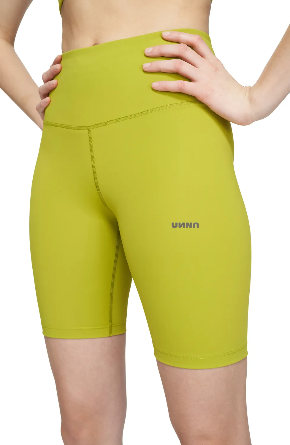 UNNA Good Place Shorts Laufshorts goldgrün mit Handytasche