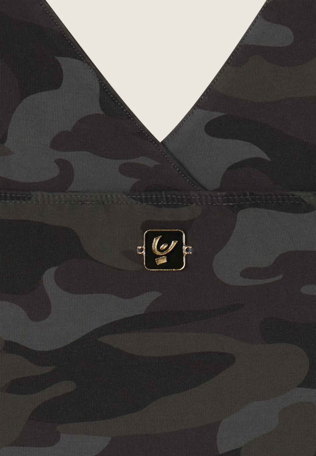 Freddy Camo Cropped Top Damen mit Front-Kreuzung