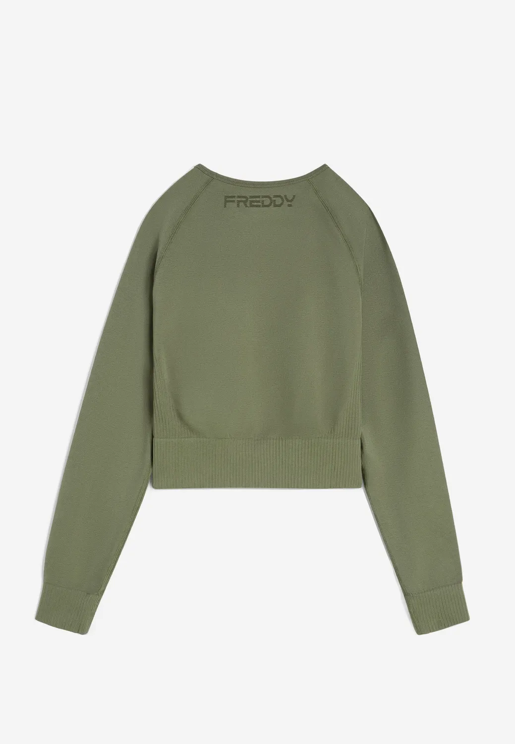 Freddy Seamless Crop-Top Schwarz Langarm recycelt