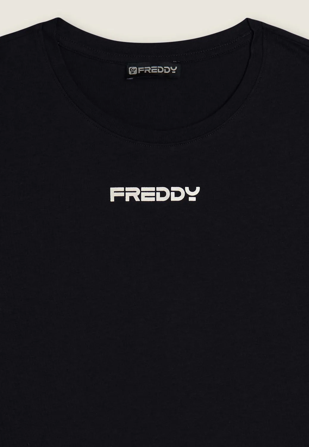 Freddy Cropped T-Shirt MOV Anthracite Seitenschlitze