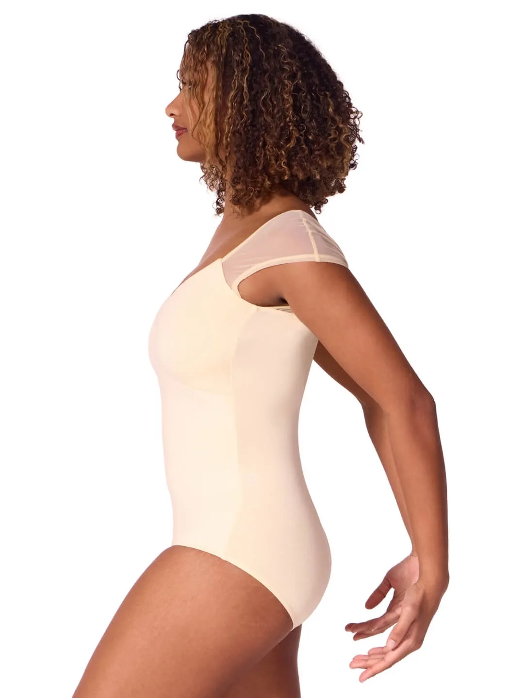 Capezio Moonstruck F12603W Leotard Schwarz Mesh