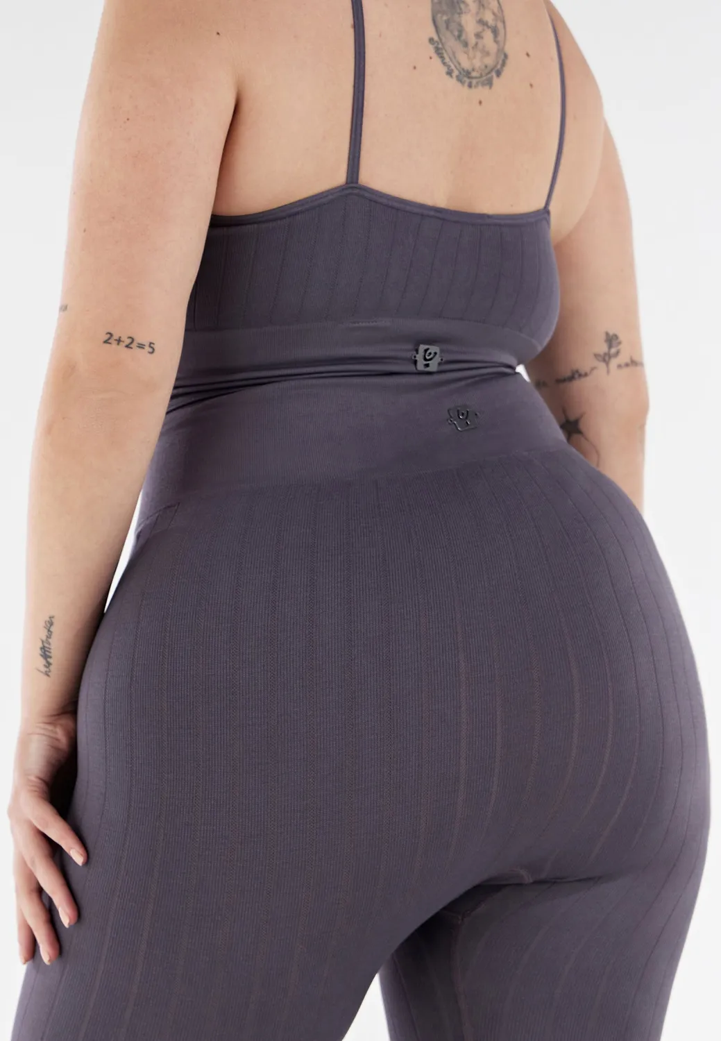 Freddy Slim Fit Leggings Blackened Pearl hoher Bund blickdicht