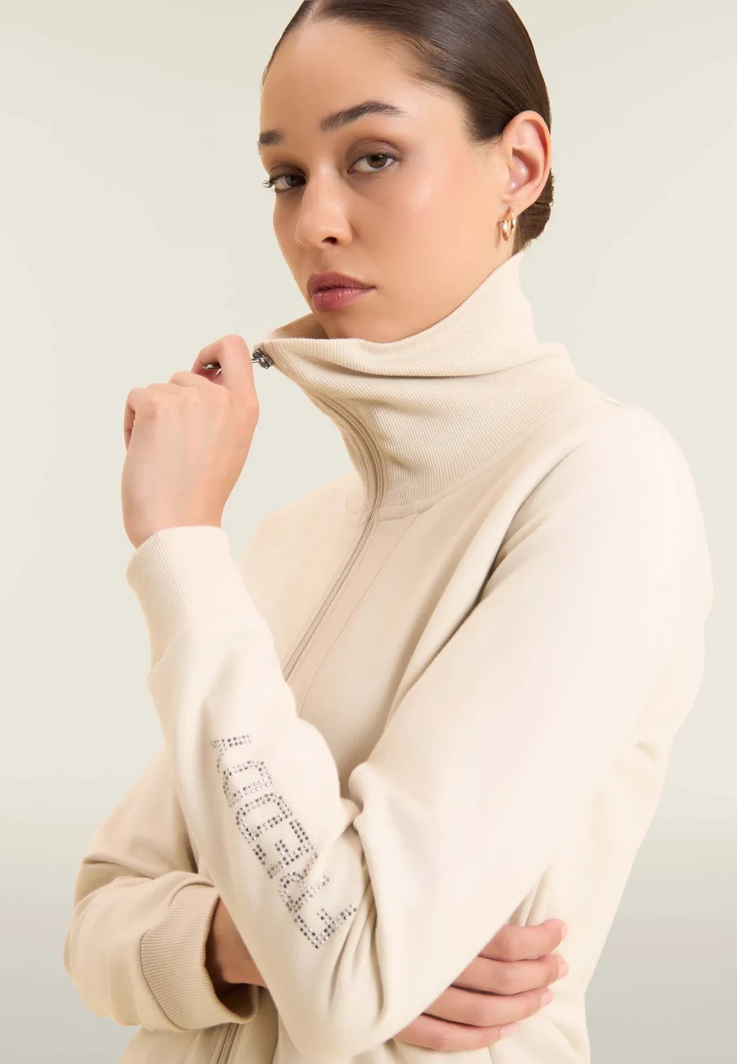 Freddy Zip Sweatjacke Damen Turbulence mit Stehkragen