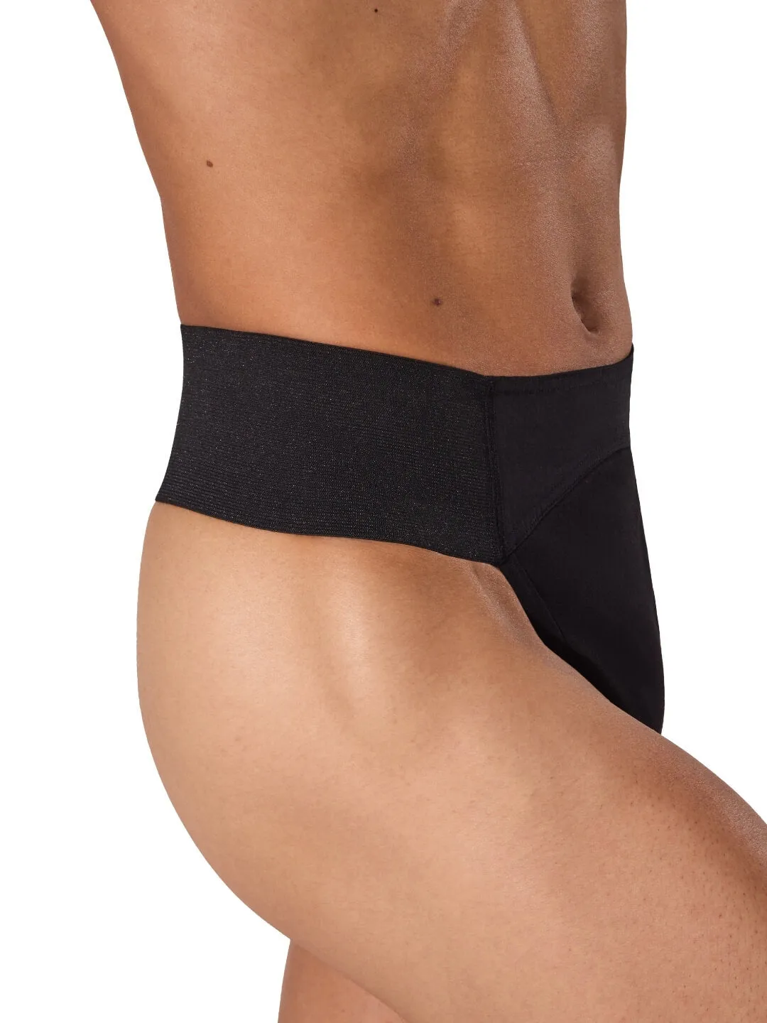 Capezio Quilted Cotton Panel Dance Belt Schwarz Baumwolle
