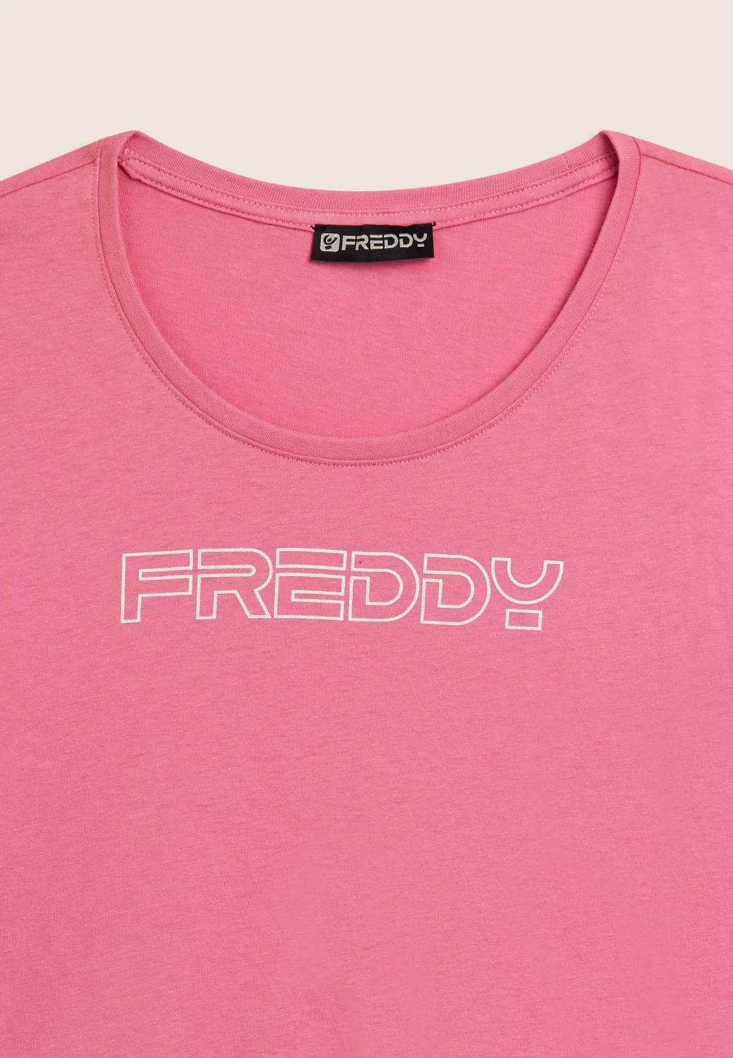 Freddy Glitter Outline Logo T-Shirt Baumwolle schwarz