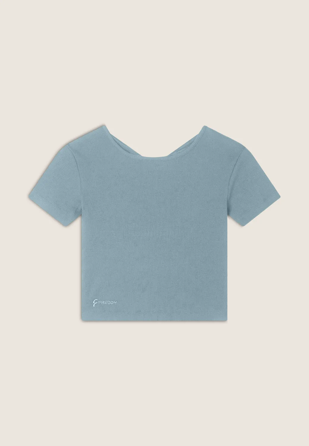 Freddy Slim Fit T-Shirt Rippe Rückenfrei Shell Pink