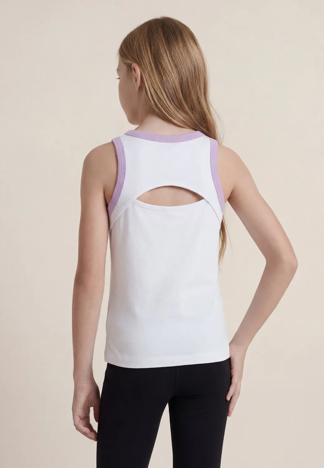 Freddy Slim Tanktop Cut-Out Strass weiß Kinder