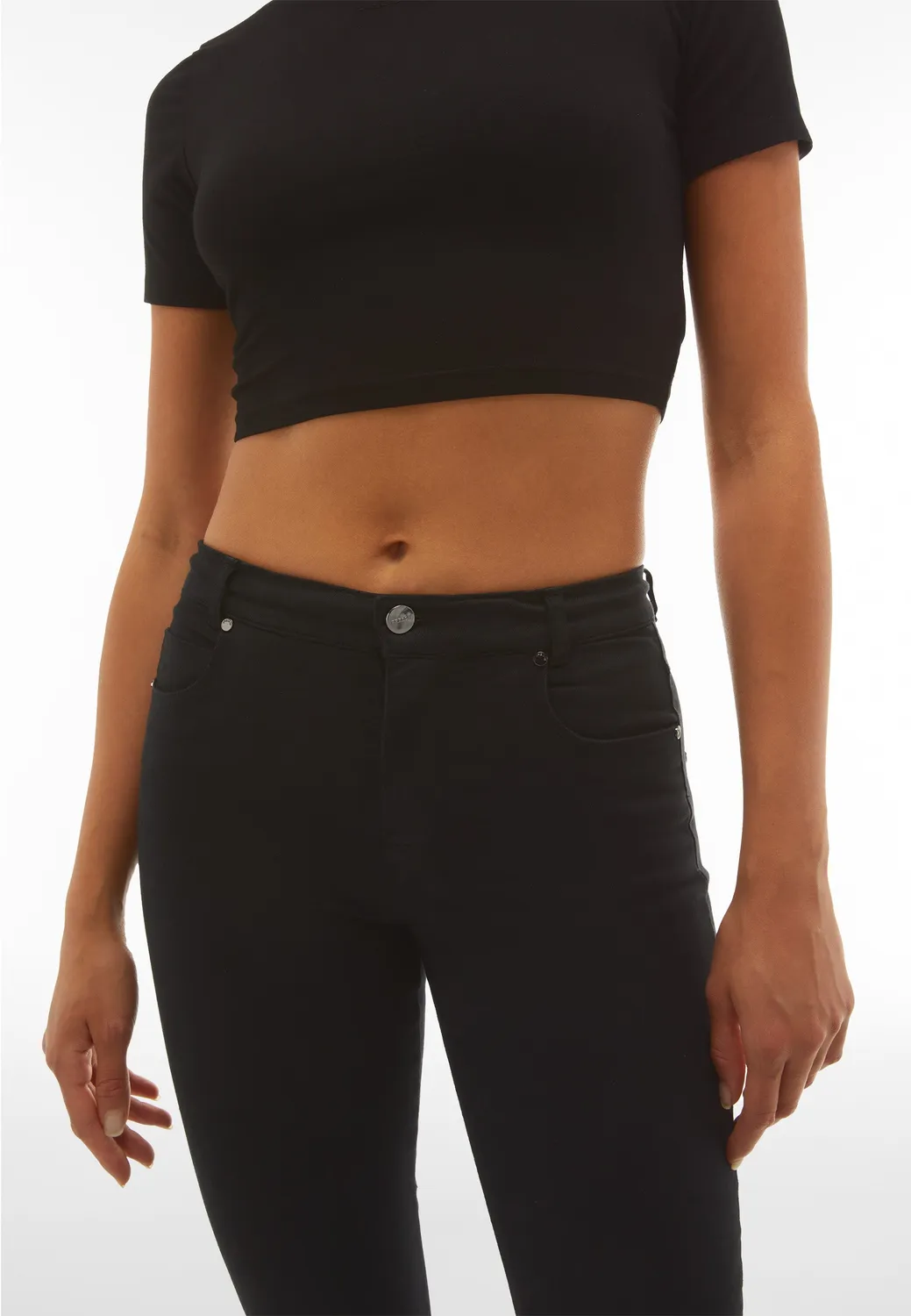 Freddy Black Skinny Hose Schwarz 5-Pocket Bio