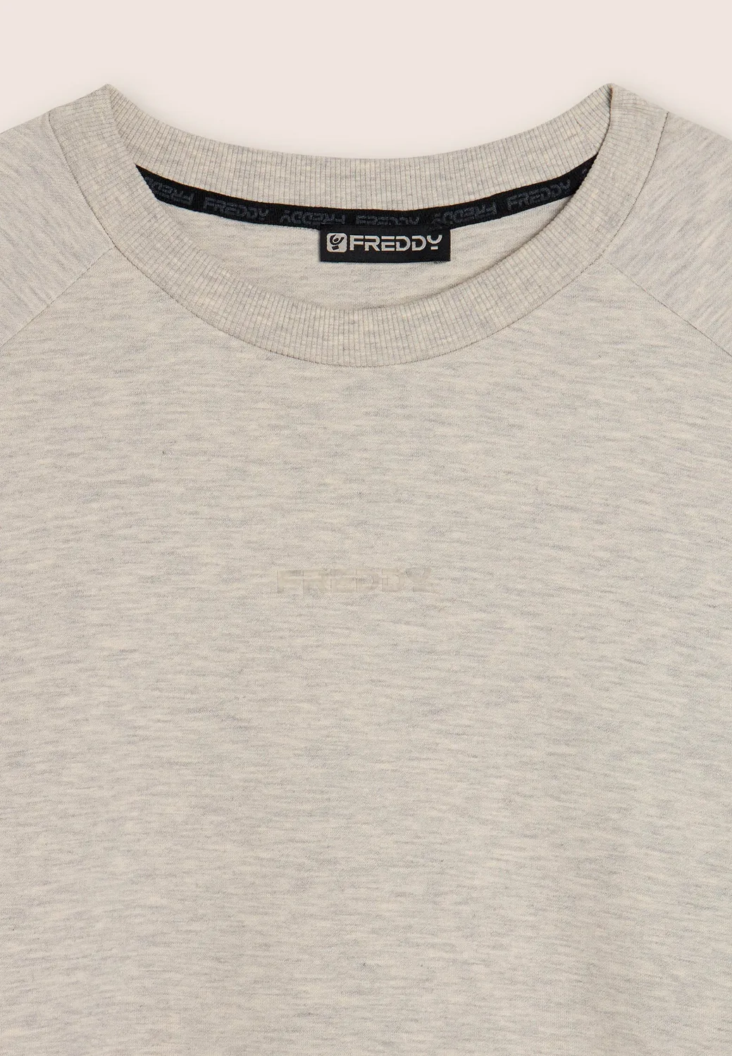 Freddy Herren Sweatshirt Melange Hellgrau S regular
