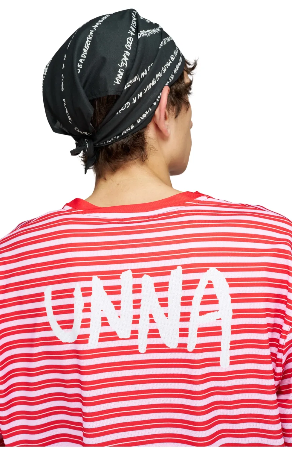 UNNA Striped LS Langarmshirt Herren Turbo Rose gestreift