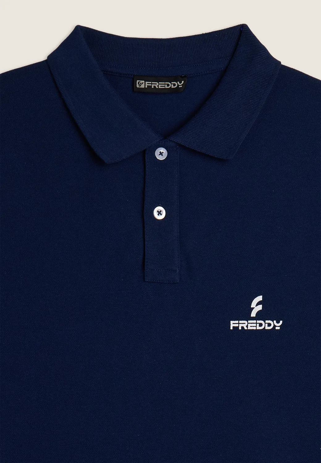 Freddy Polohemd Herren Piquet schwarz Baumwolle Logo