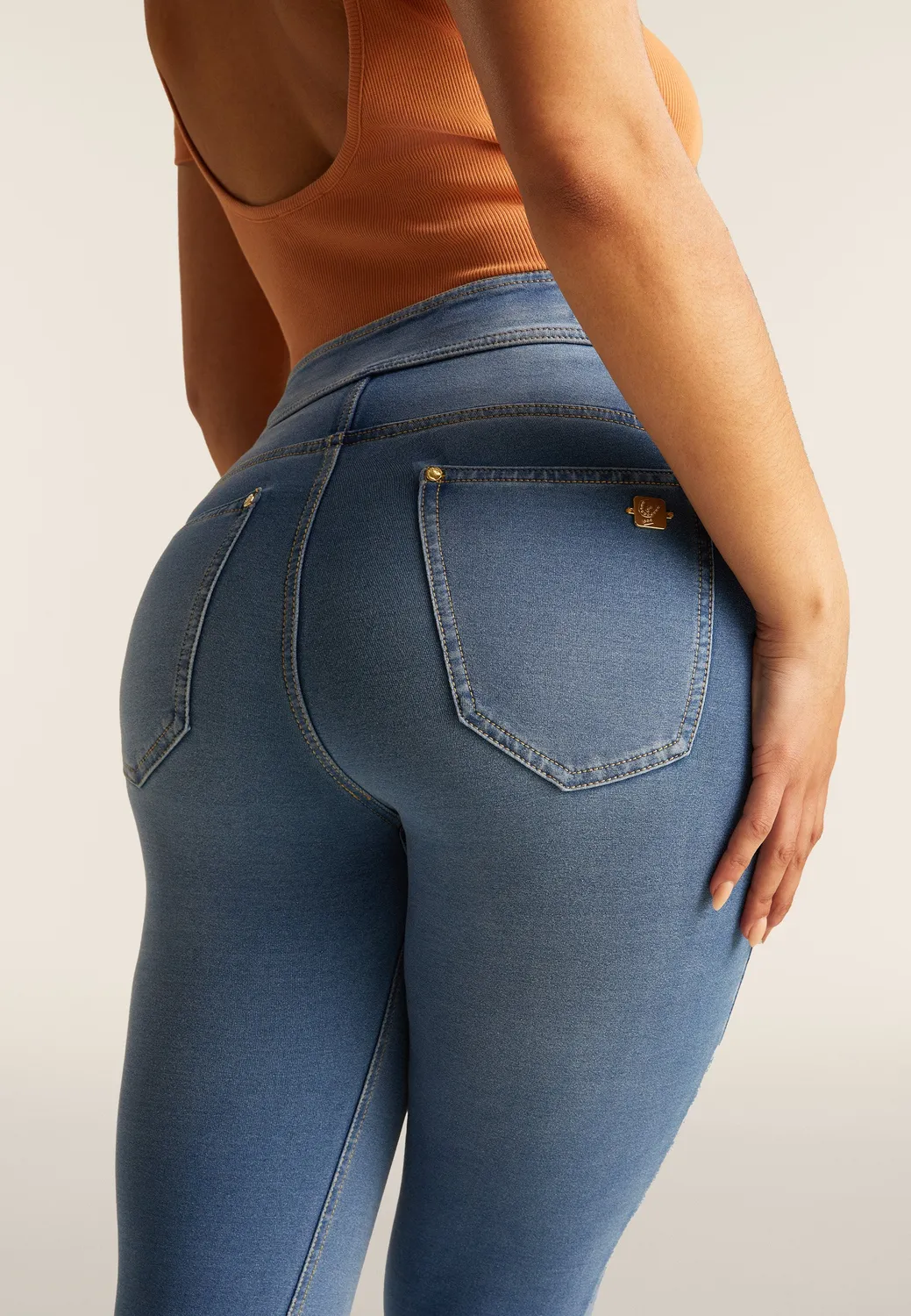 Freddy N.O.W. Skinny Jeggings High Waist Schwarz Denim