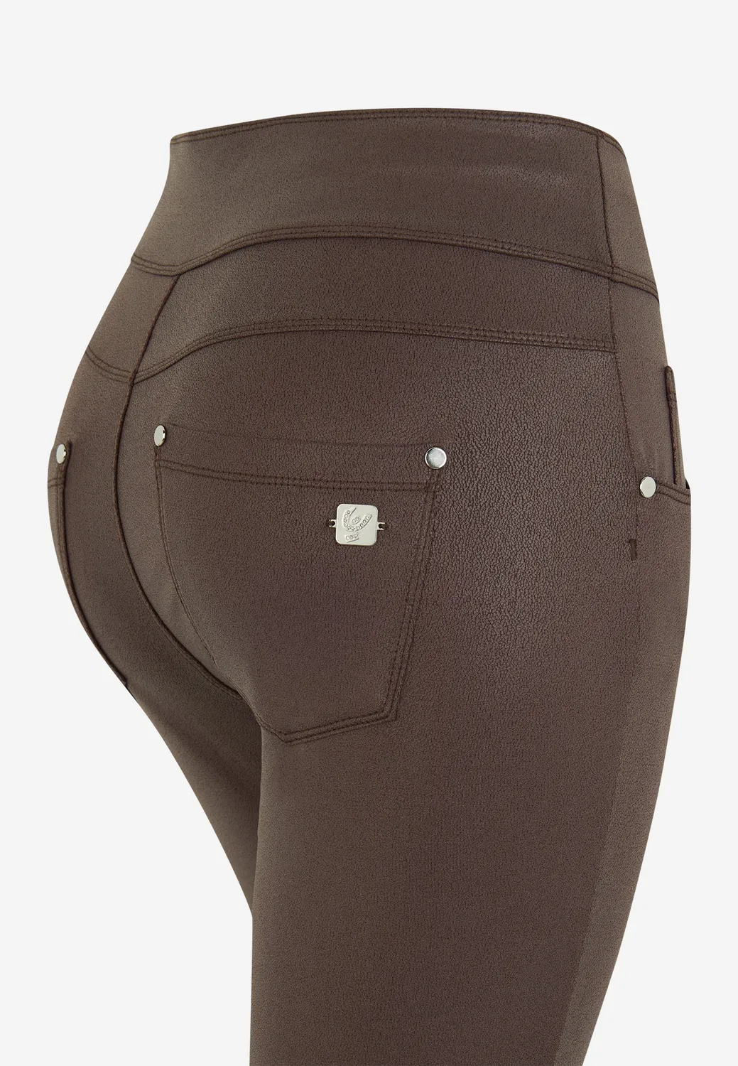 Freddy N.O.W. Hose Skinny Kunstleder Demitasse