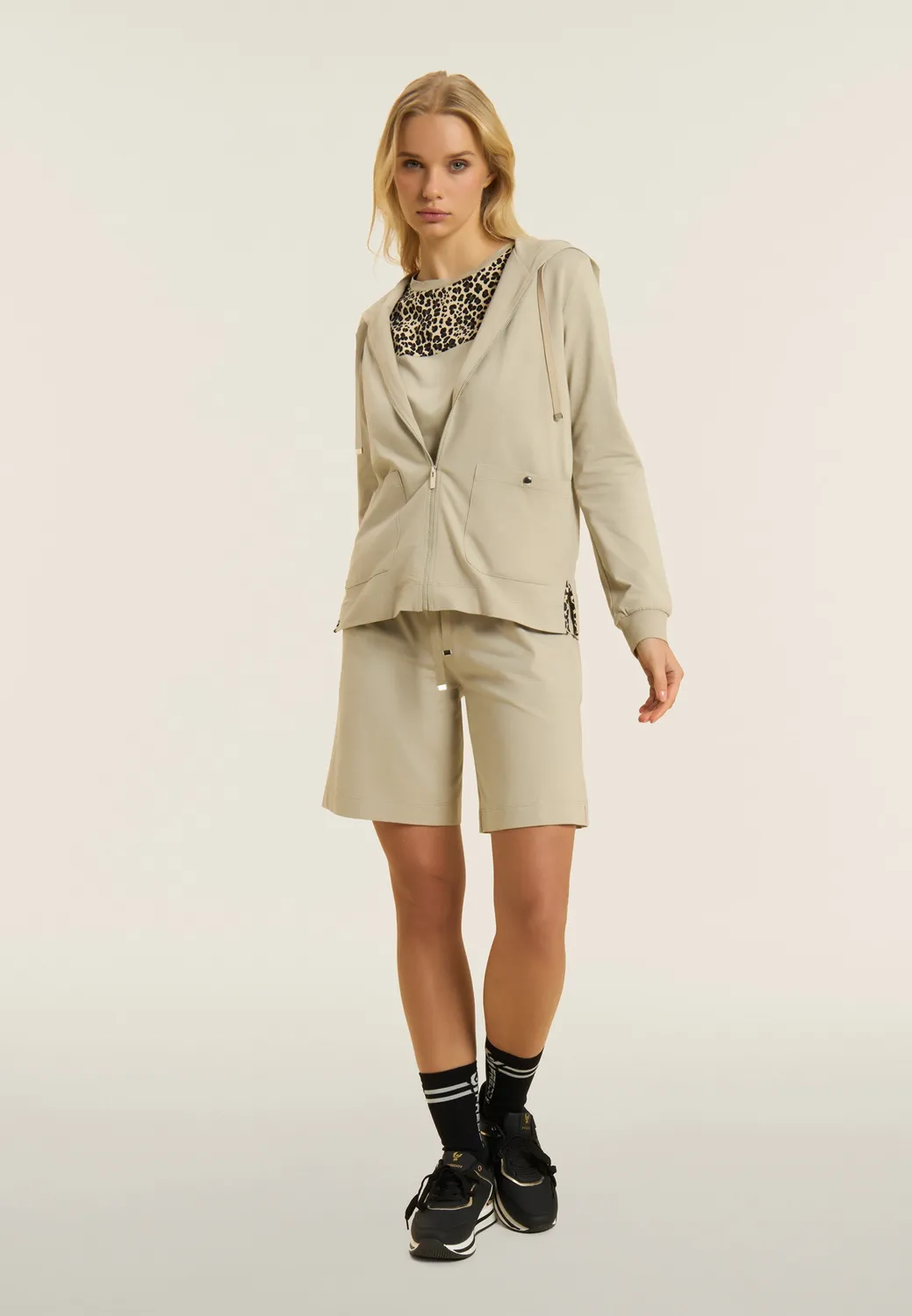 Freddy Bermuda Jersey Shorts Schwarz Baumwolle