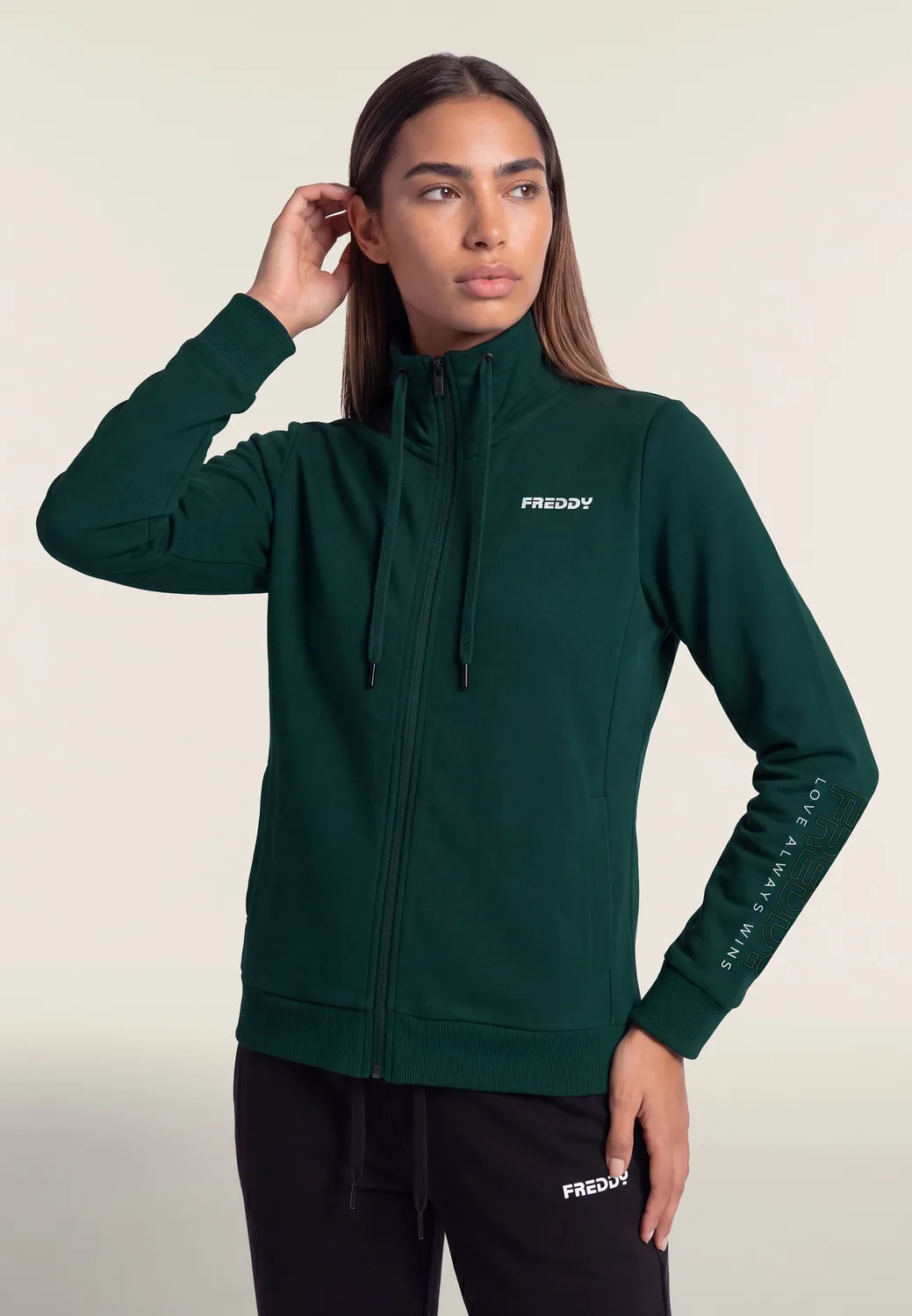 Freddy Trainingsanzug Damen Full-Zip Navy Sticklogo