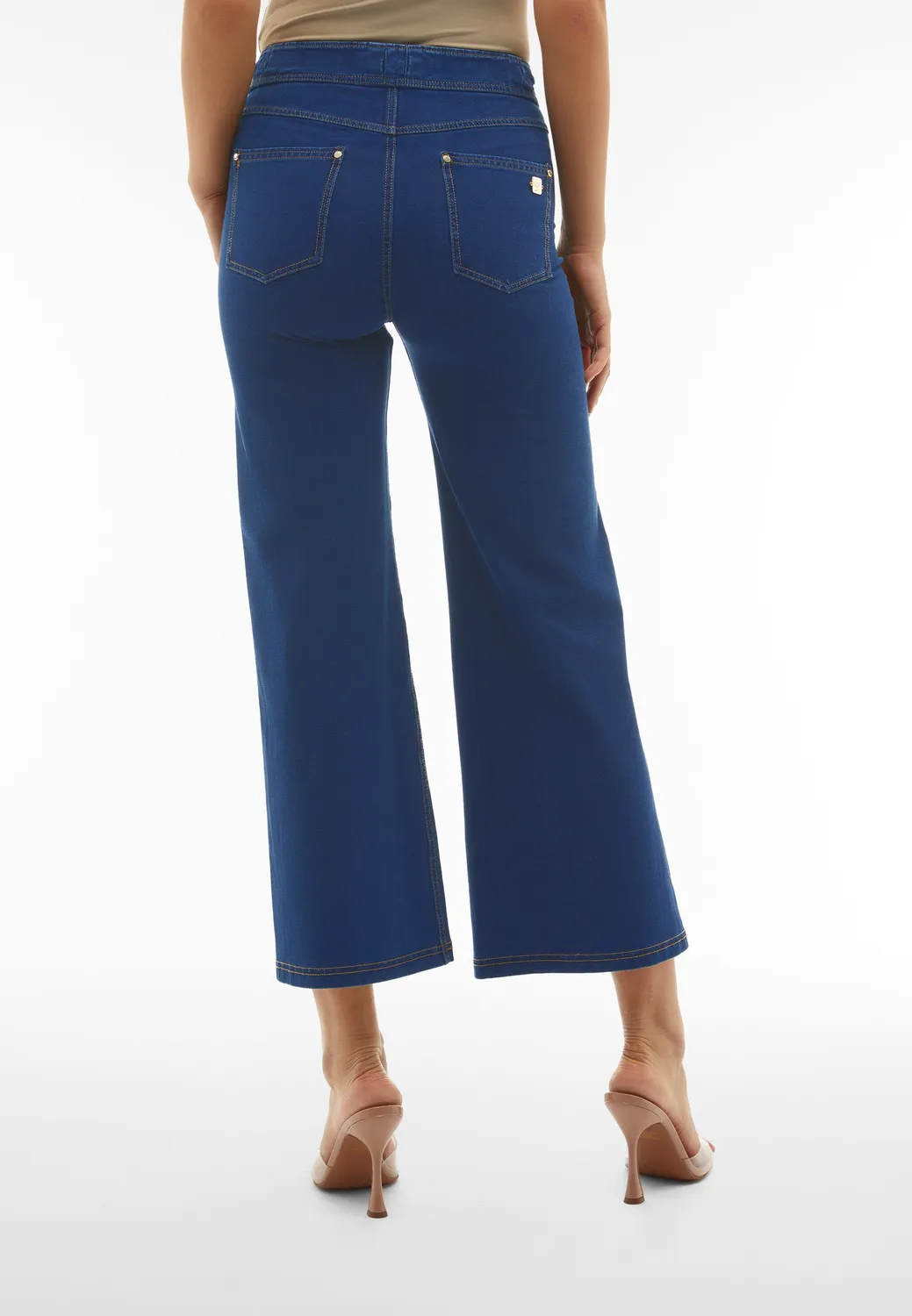 Freddy N.O.W. Wide Leg Cropped Jeanshose Denim