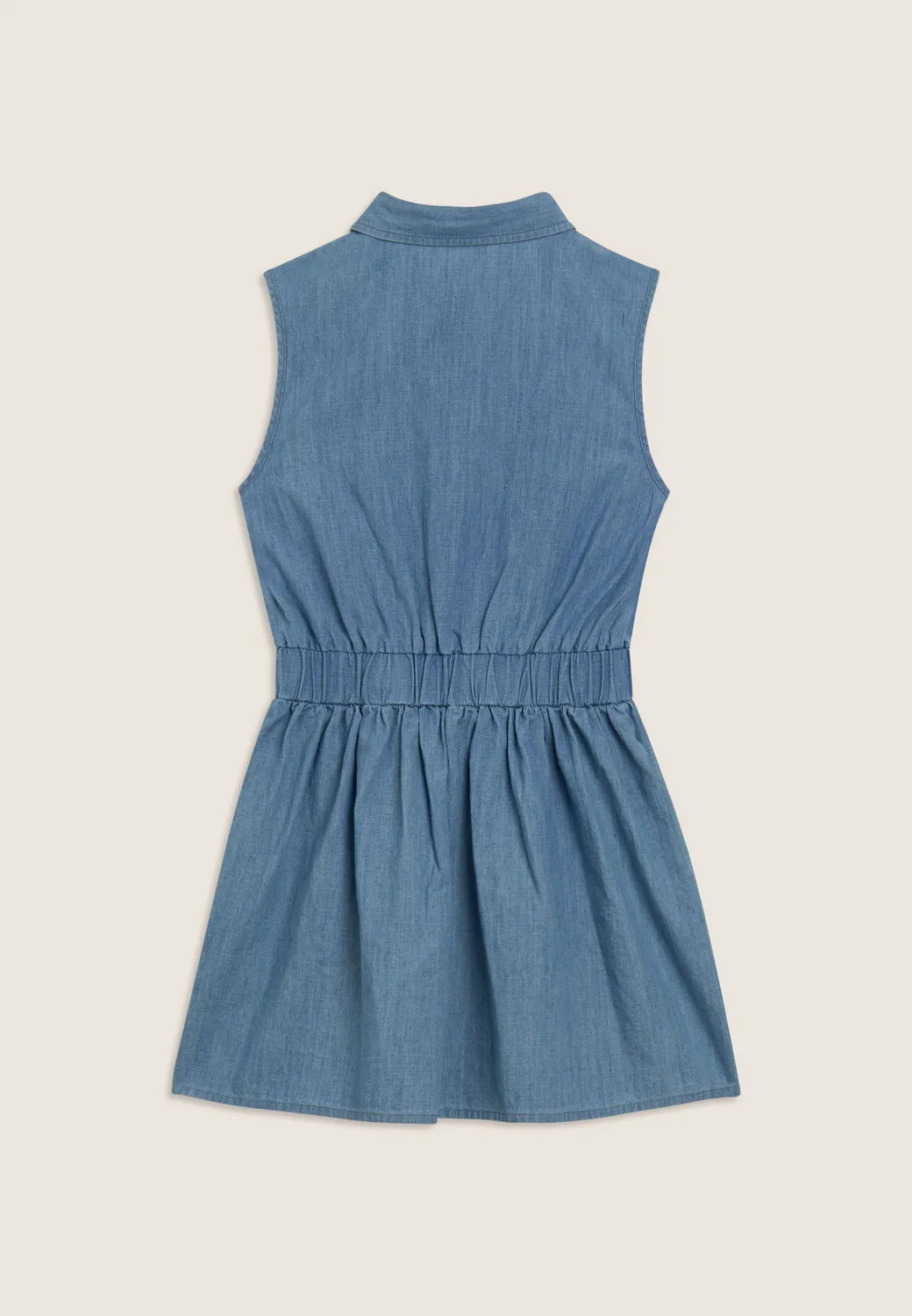 Freddy Chambray Mädchen Kleid hellblau Knopfleiste