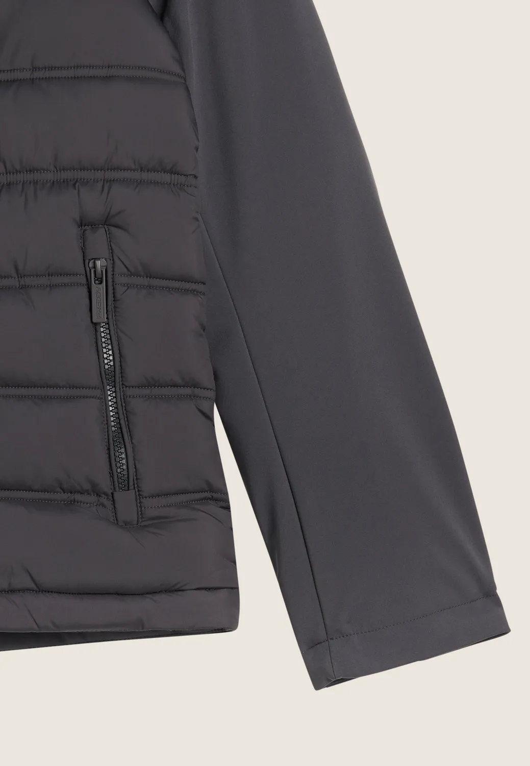 Freddy Steppjacke mit Kapuze Ebony Fake-Down