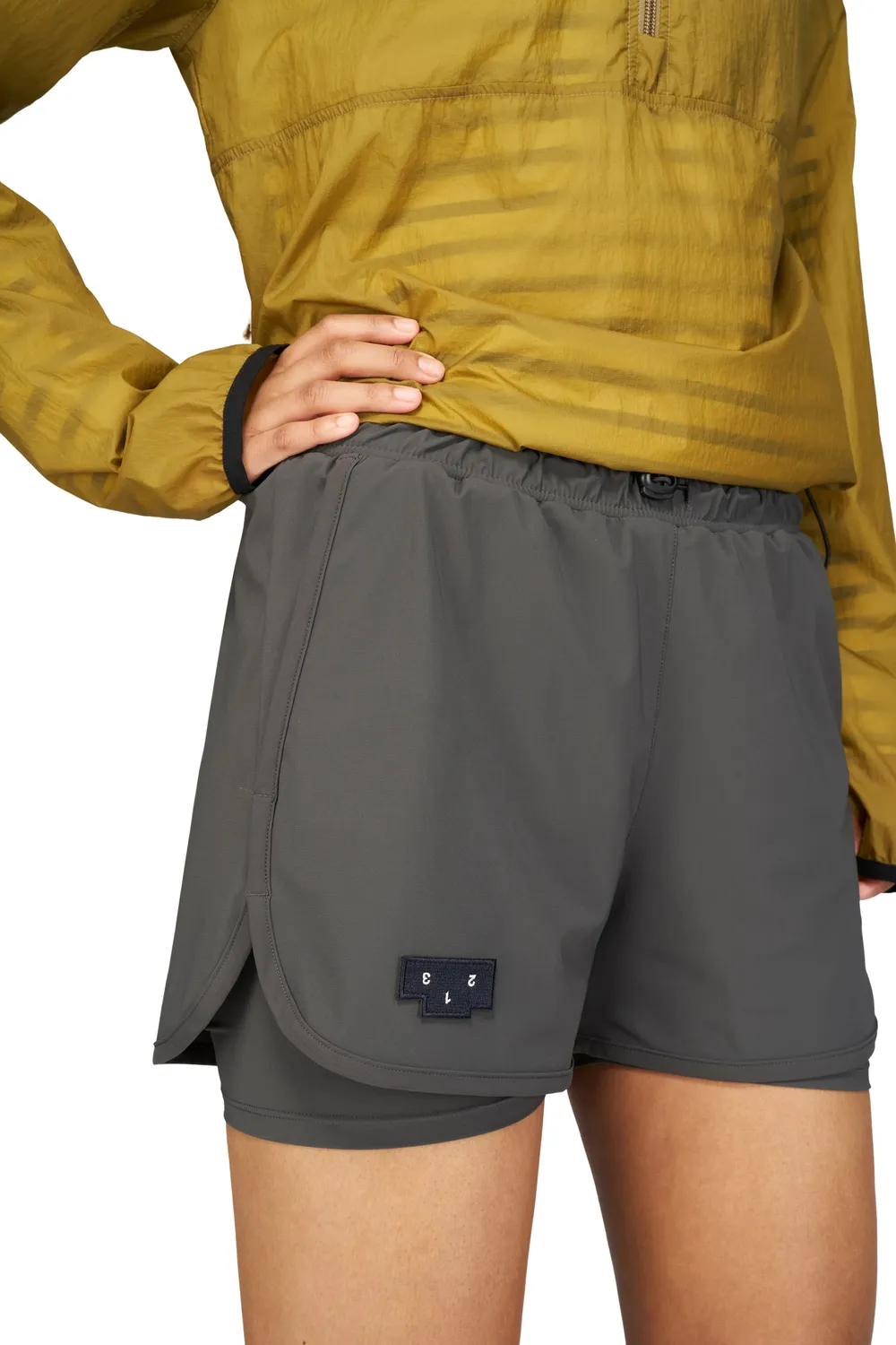 UNNA Flow Shorts 3 Laufshorts Damen Dark Grey Econyl