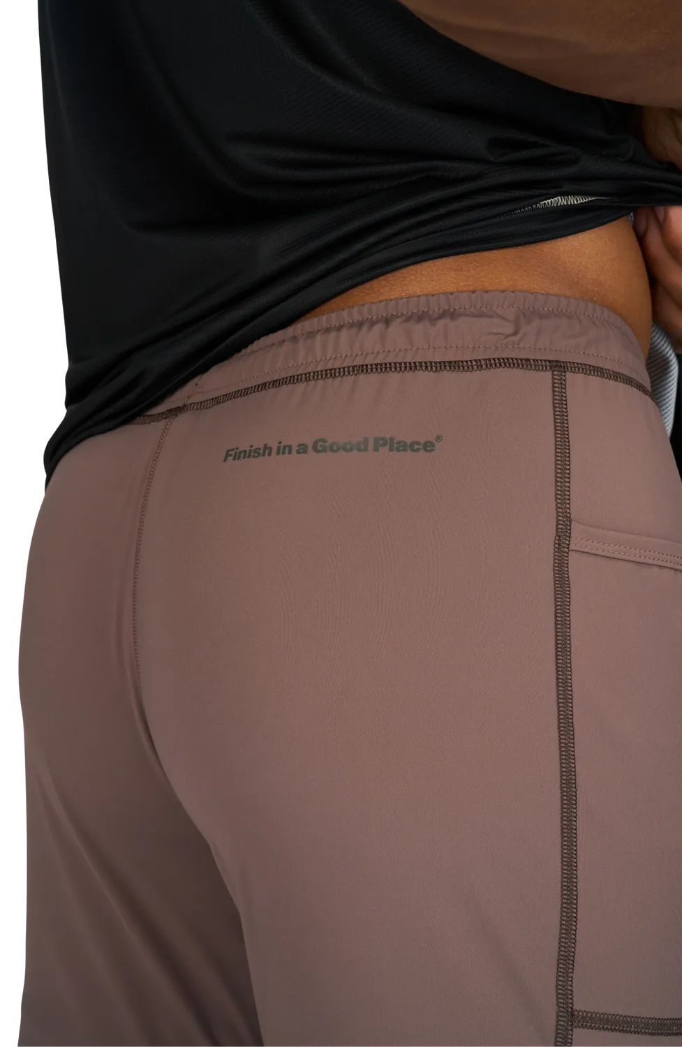 UNNA Boost Half Tights Laufshorts Plum Grey Herren