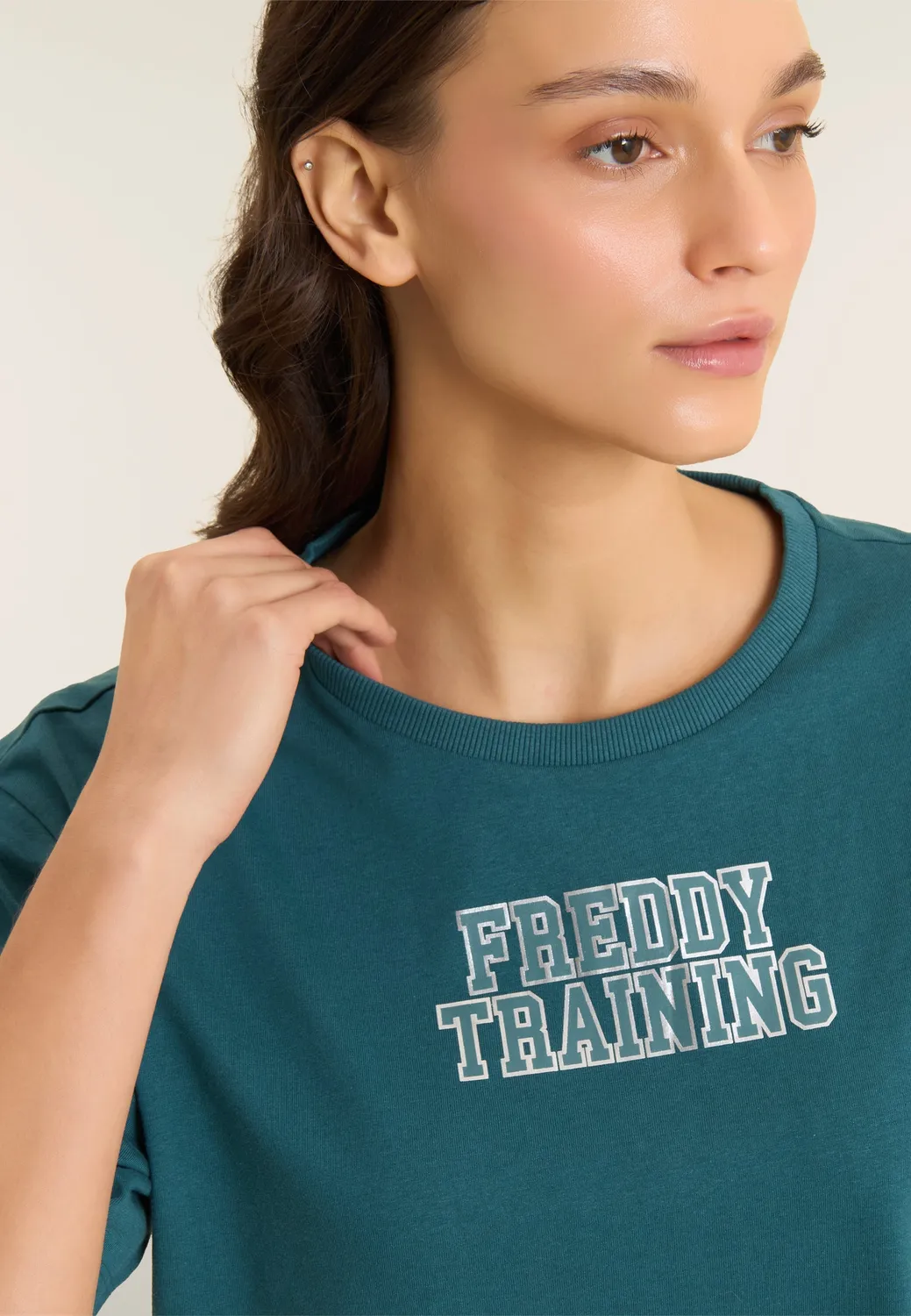 Freddy Training T-Shirt Schwarz Glitter Comfort