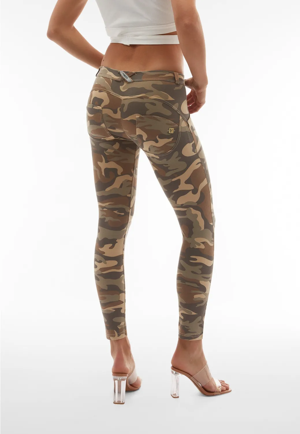 Freddy WR.UP 7/8 Superskinny Push-up Hose Camouflage Blau