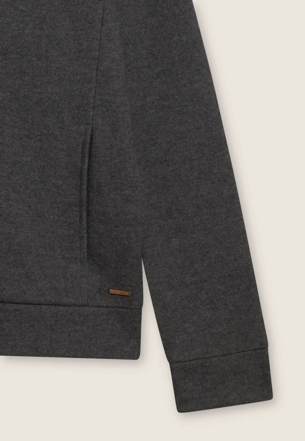 Freddy Damen Sweatjacke Full-Zip Grau Meliert warm
