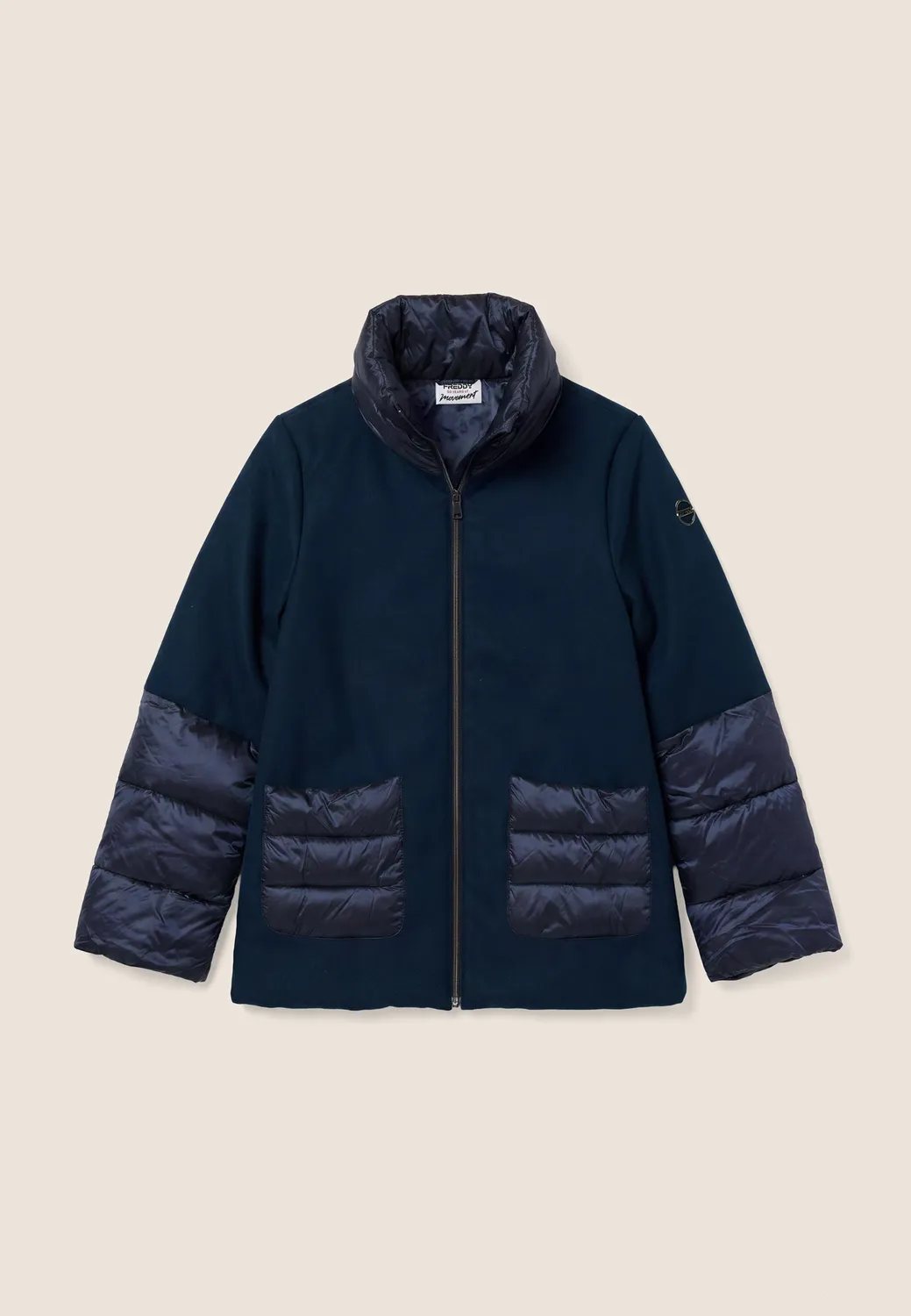 Freddy Damen Steppjacke Flanell Shimmer Wattiert Blau