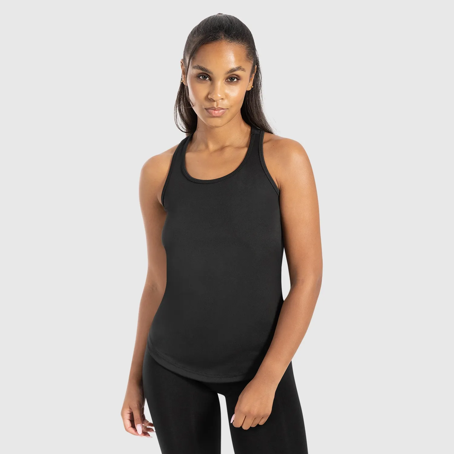 Smilodox Meggy Tank Top Schwarz lockerer Sitz