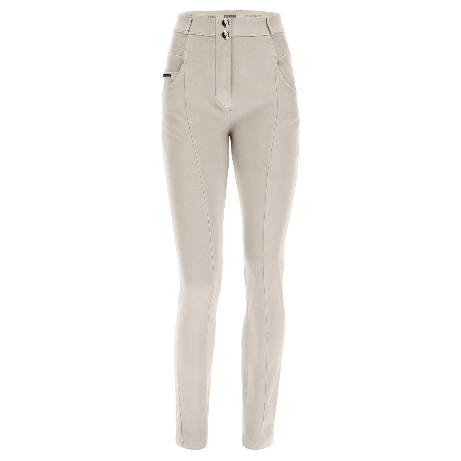 Freddy WR.UP High Waist Chinohose Crystal Gray shaping