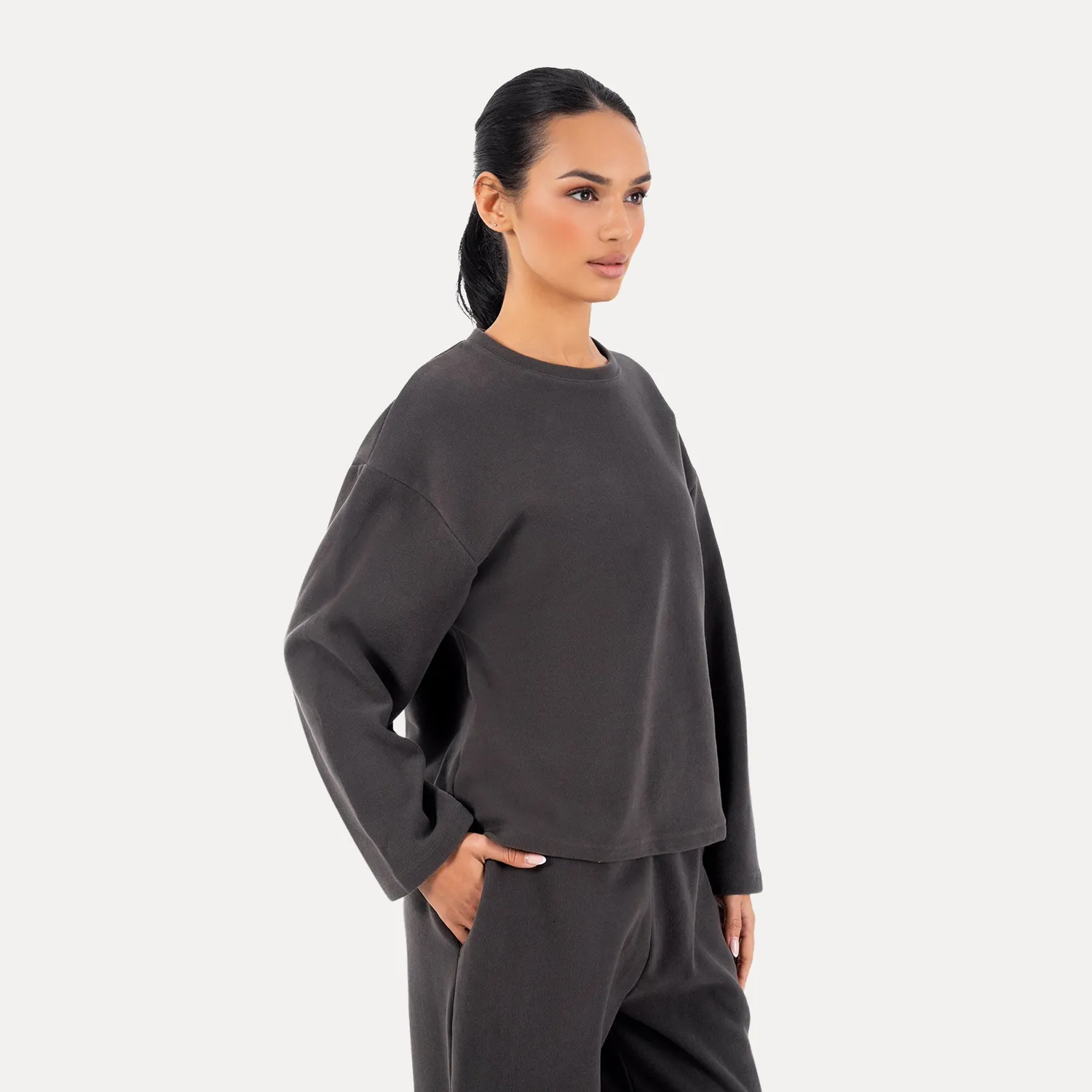 Smilodox Sirel Longsleeve Schwarz Oversize