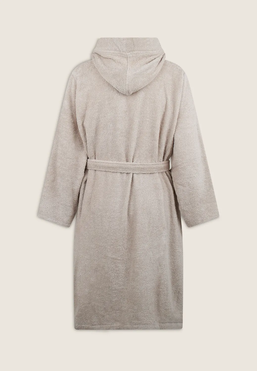 Freddy Bademantel Beige Frottee mit Taschen