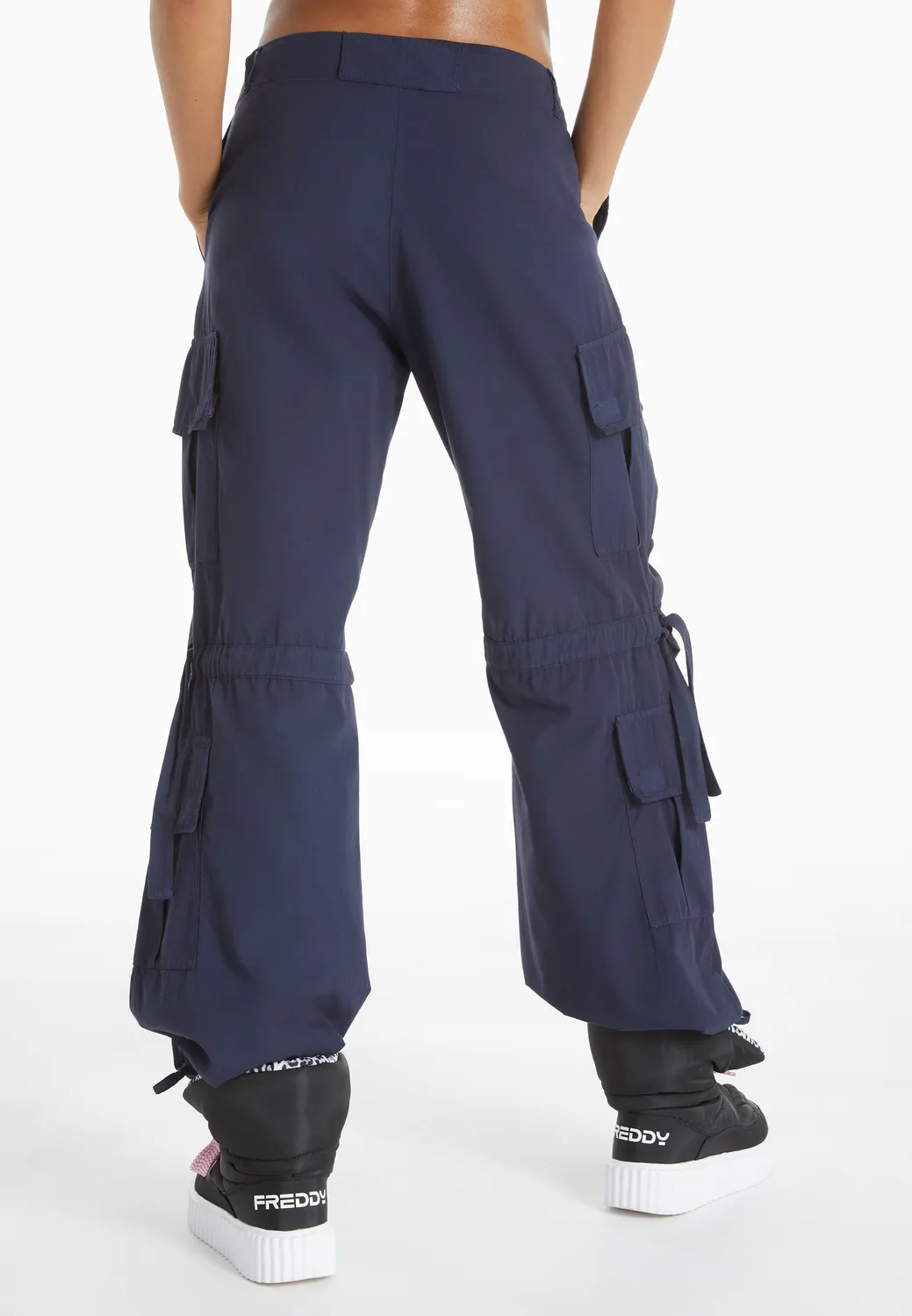 Freddy Cargo Hose Damen Schwarz Baumwolle