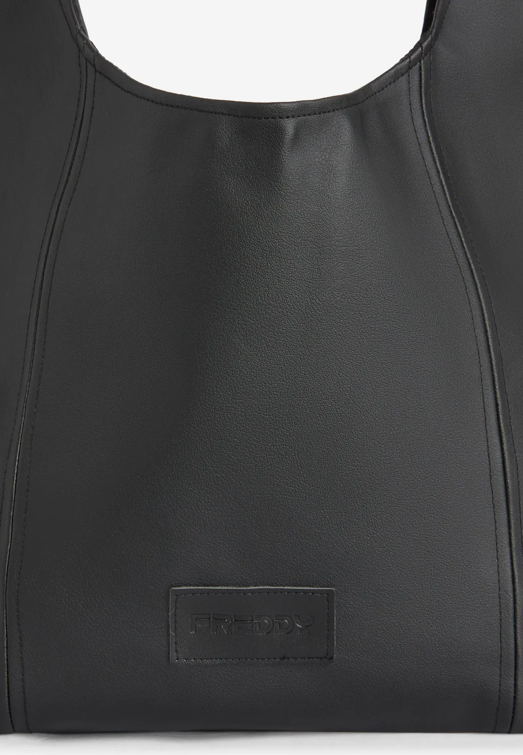 Freddy Hobo Schultertasche Schwarz Kunstleder Uni