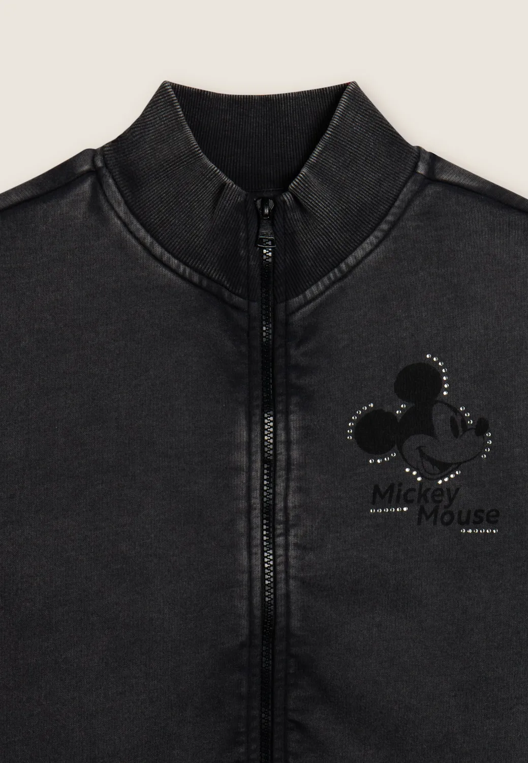 Freddy Bomber Sweatjacke Disney Mickey cropped