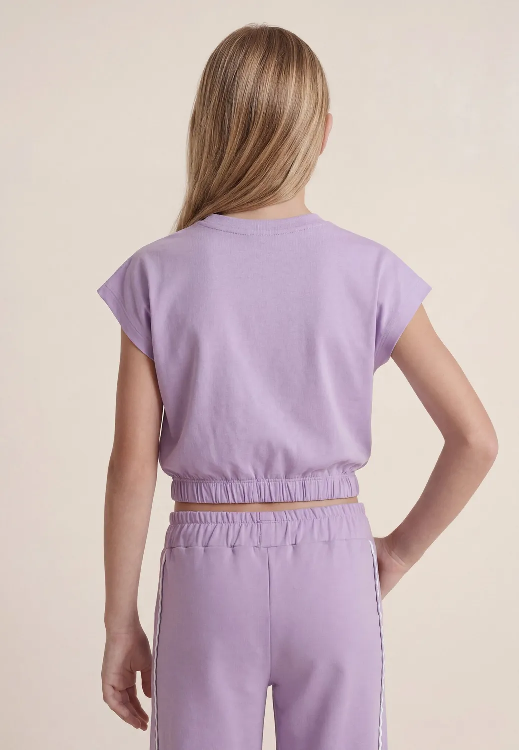 Freddy Cropped Top Mädchen ärmellos Bianco leicht
