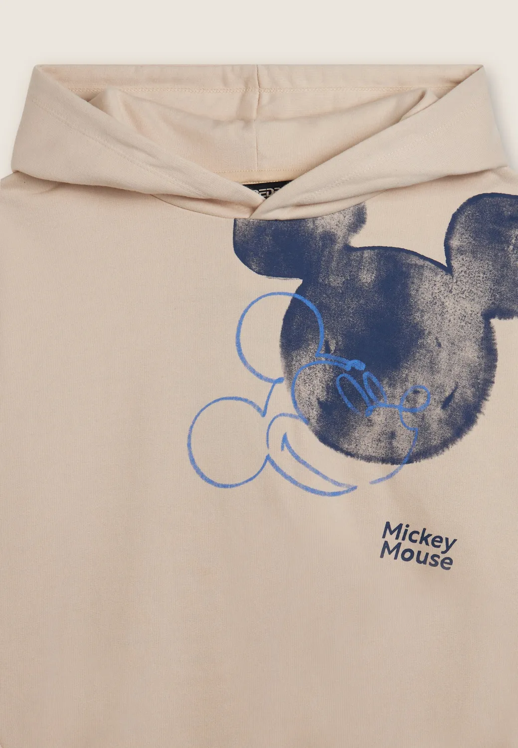 Freddy Mickey Mouse Hoodie Damen grau Acid Wash