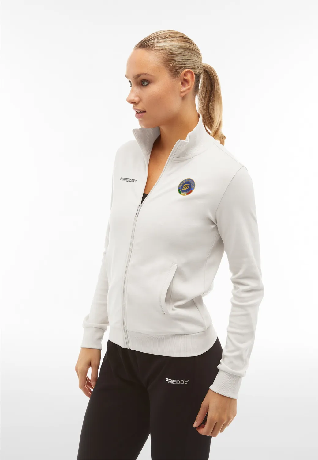 Freddy FGI Trainingsanzug Navy hoher Kragen Komplettzip