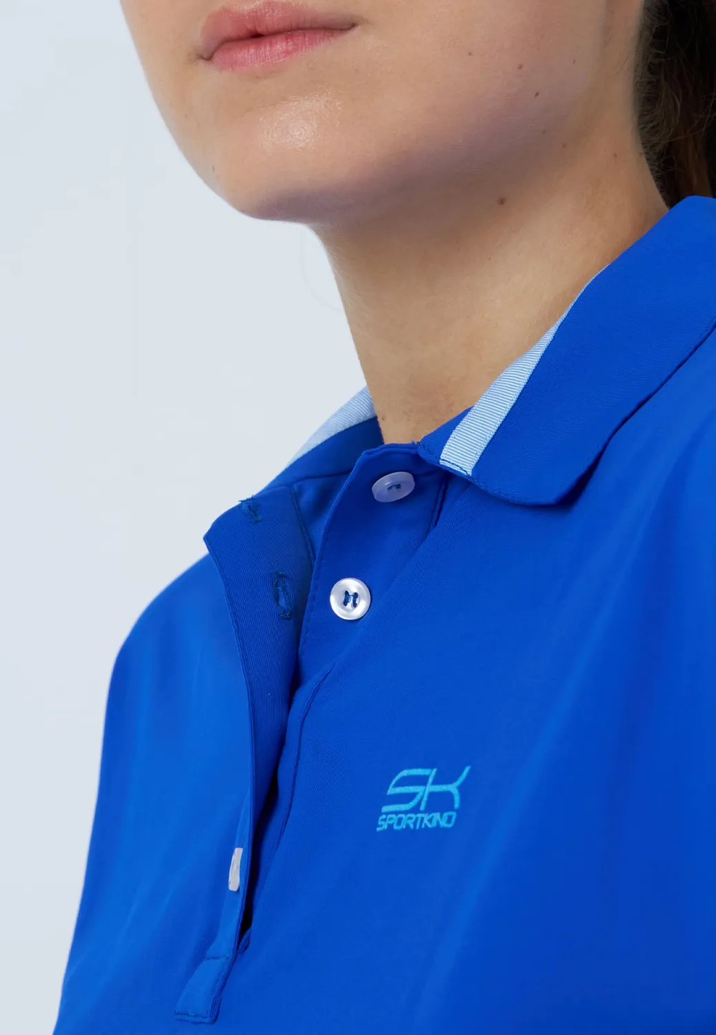SPORTKIND Funktions Poloshirt Kobaltblau Loose Fit