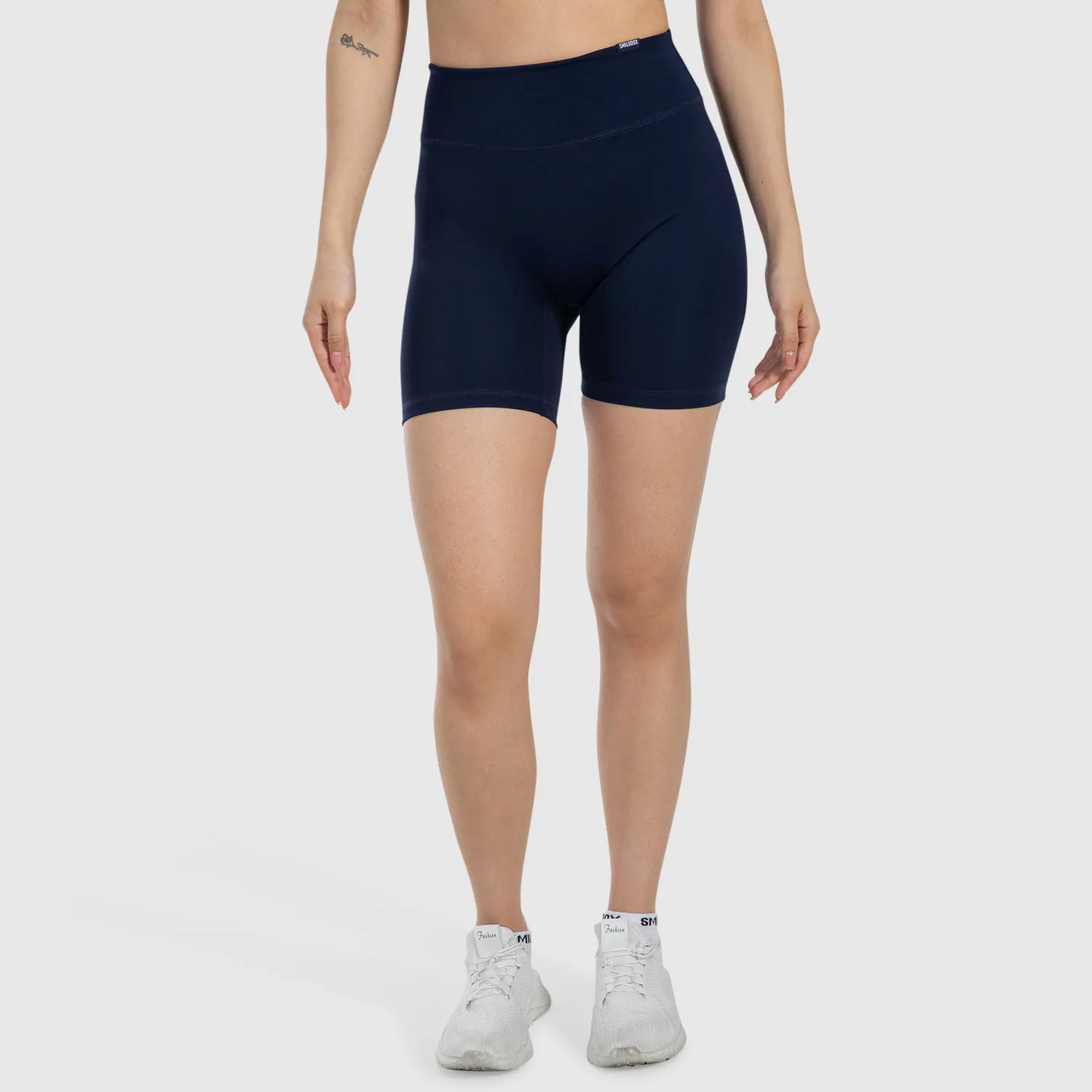 Smilodox Etty Shorts Damen Schwarz High Waist atmungsaktiv