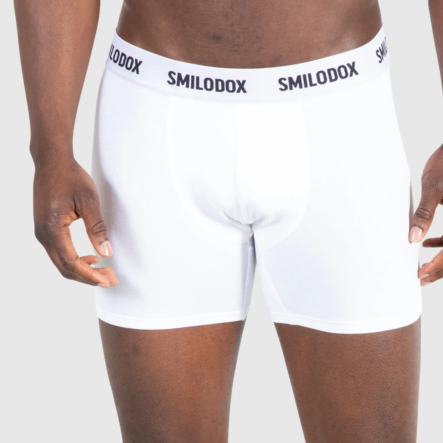 Smilodox Modal Boxershorts 3er Pack Schwarz lang