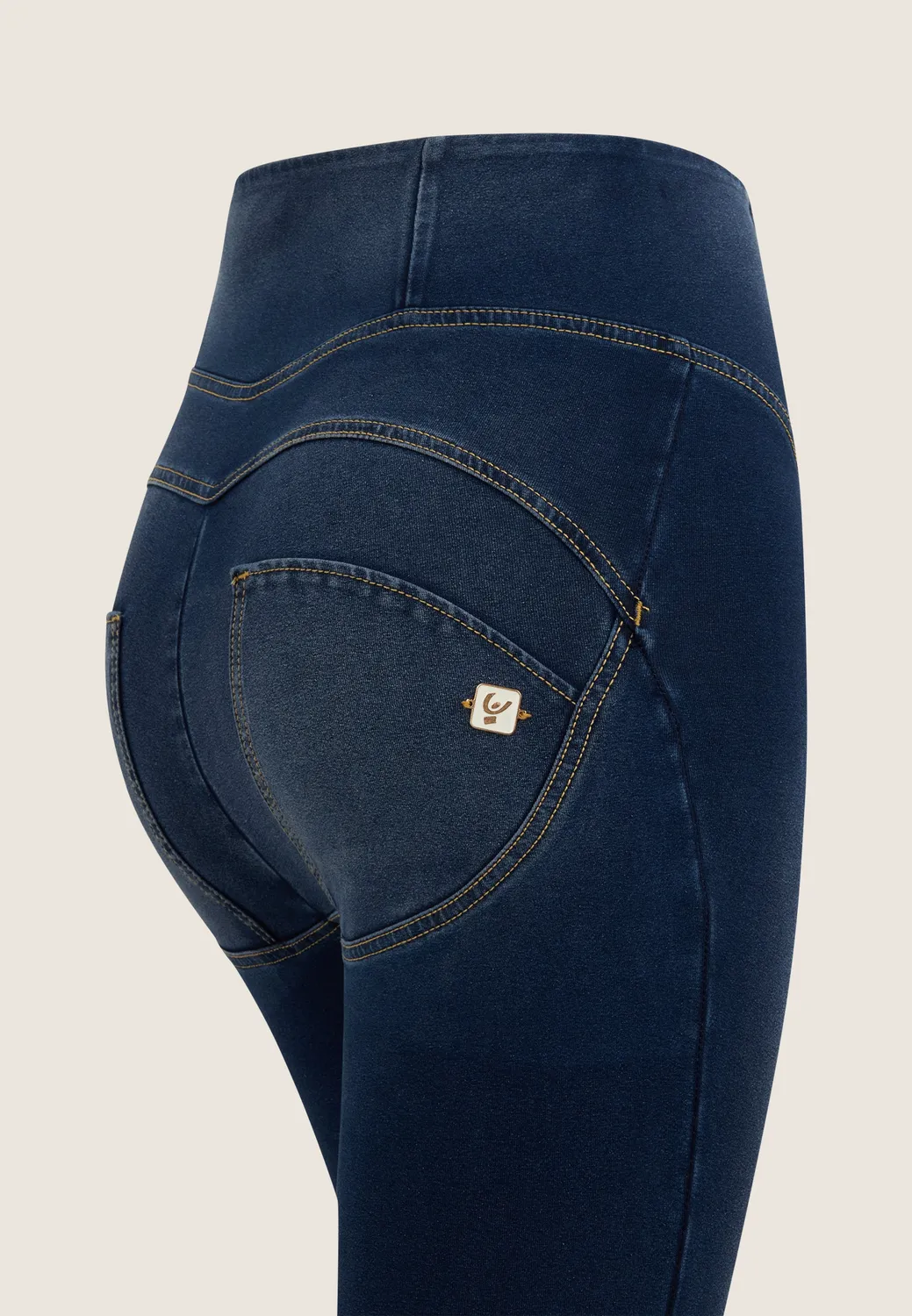 Freddy WR.UP 7/8 Jeggings Jeans Nero hoher Bund